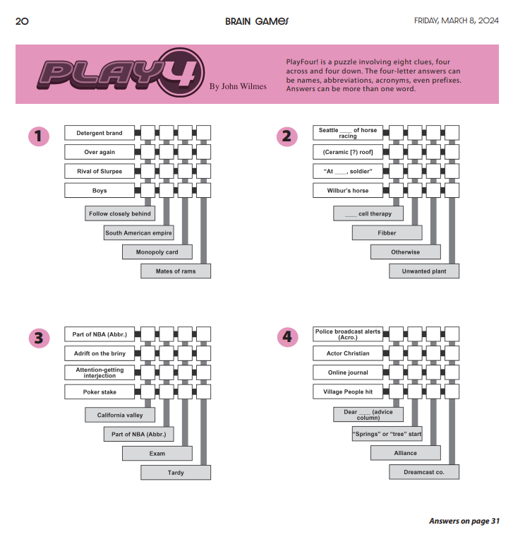 BRAIN GAMES -- Puzzle Book