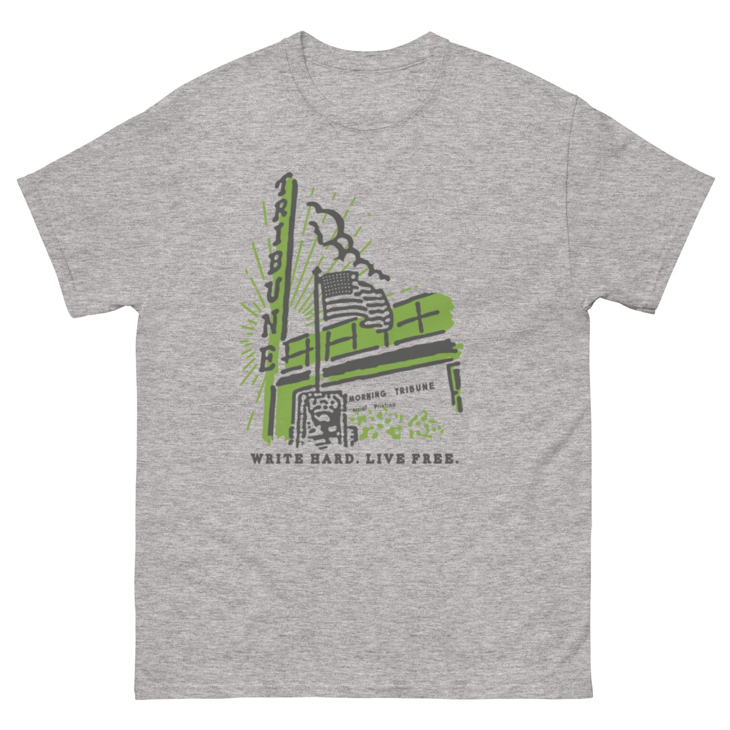 Men's classic tee, Write Hard, Live Free.
