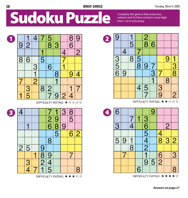 BRAIN GAMES -- Puzzle Book
