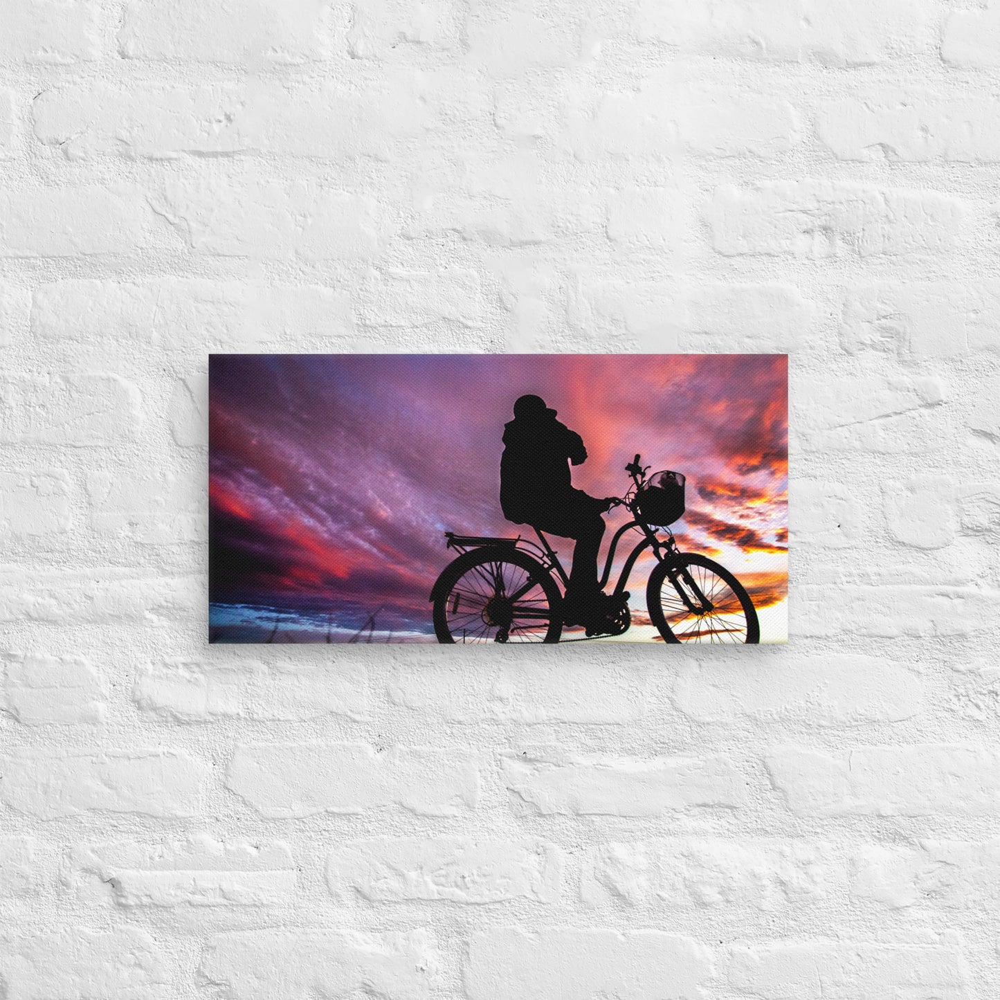 Photo Canvas Print: Biking on Sunsets