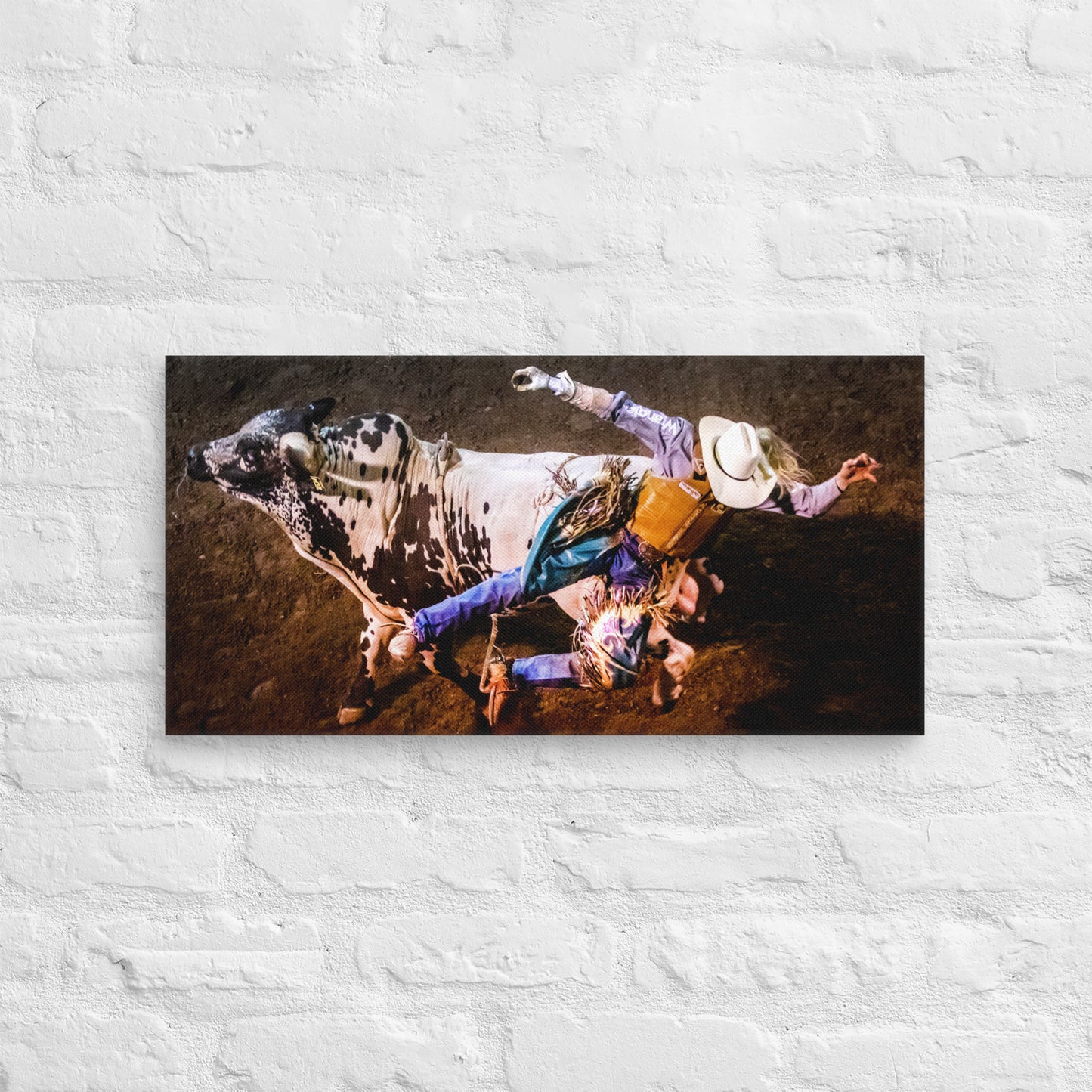 Photo Canvas Print: Bull Rider