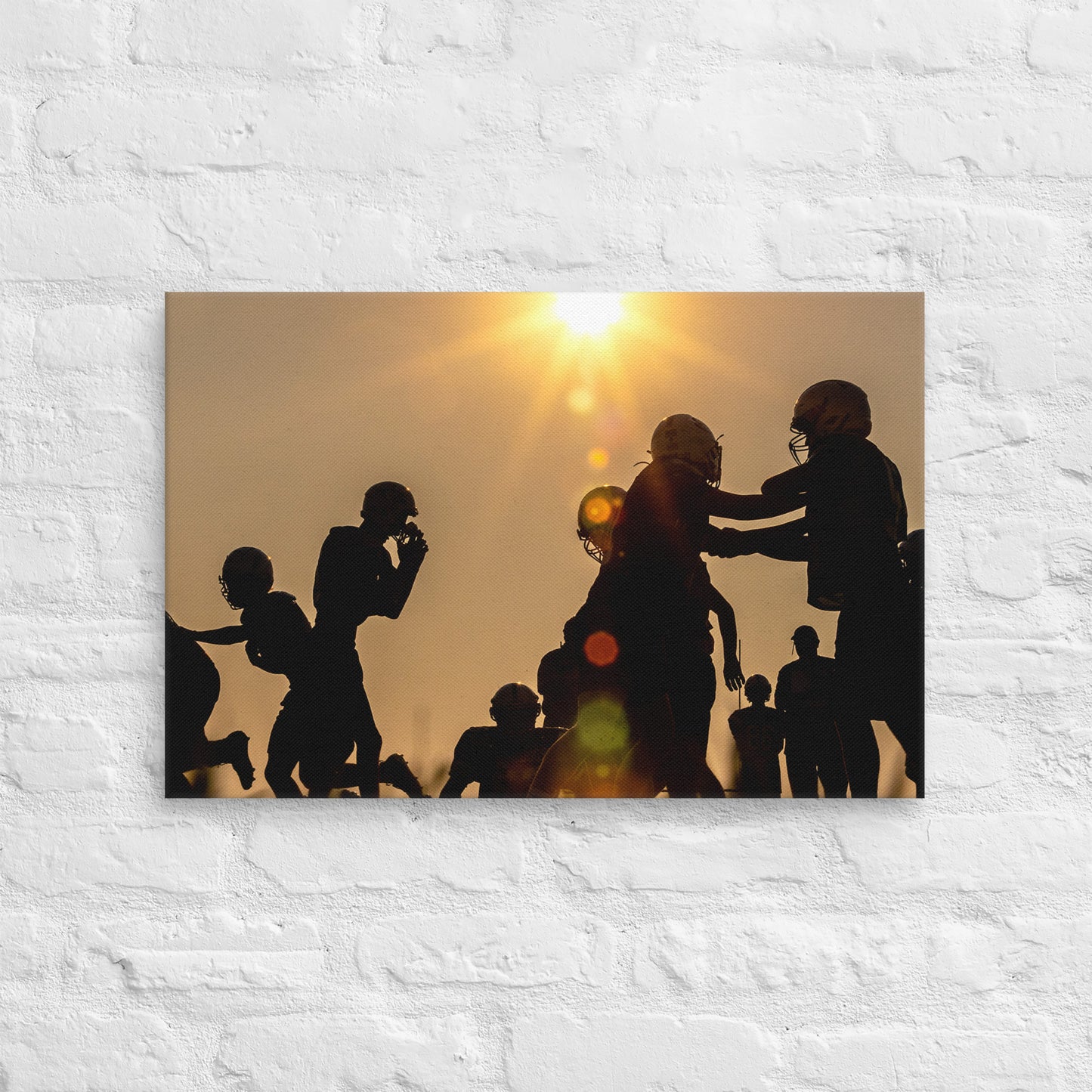 Photo Canvas Print: Football Sunset